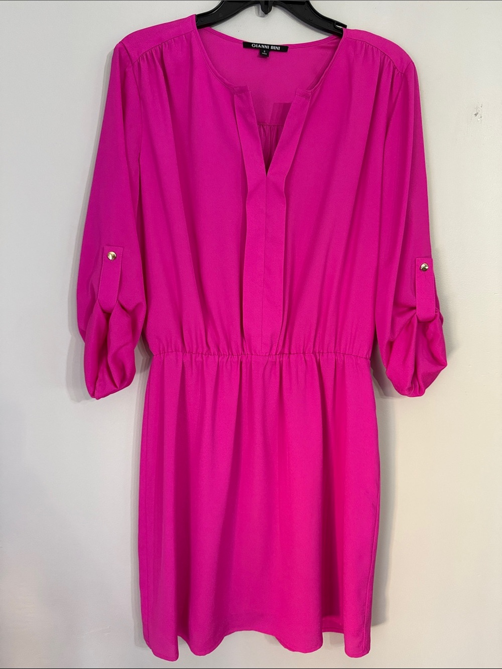 Gianni Bini Julie Dress Bright Pink  Size Small